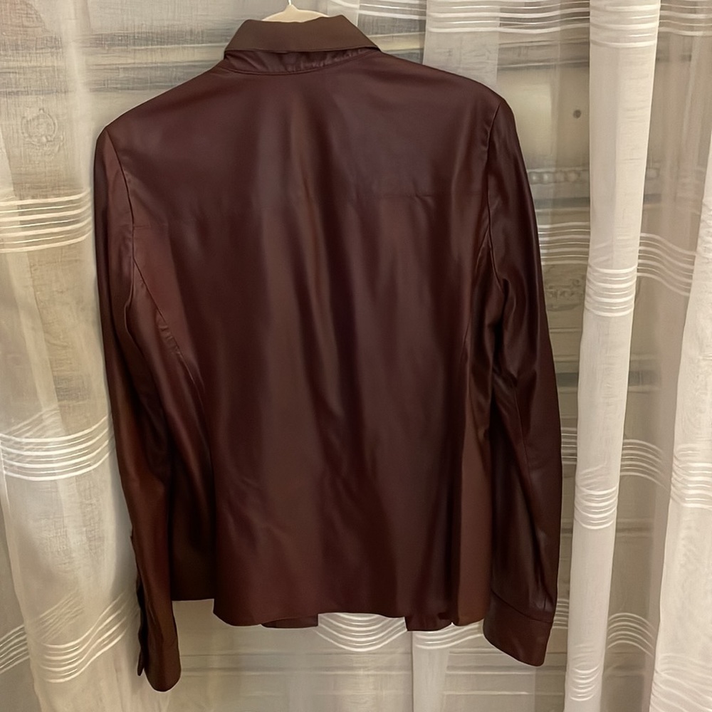 - Worn once stunning soft leather blouse / jacket I paid $395 at Bloomingdales - Picture 5 of 12